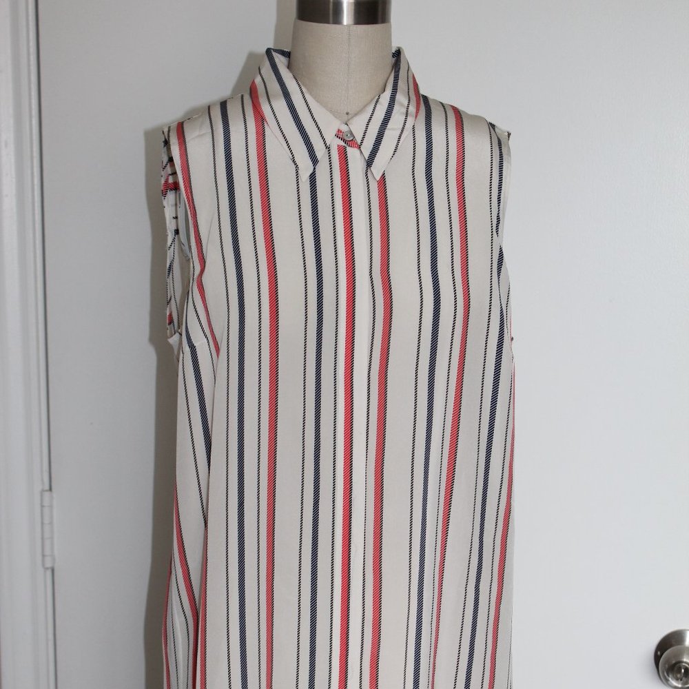 ELIZABETH & JAMES RED, WHITE & BLUE SLEEVELESS TUNIC SIZE SMALL